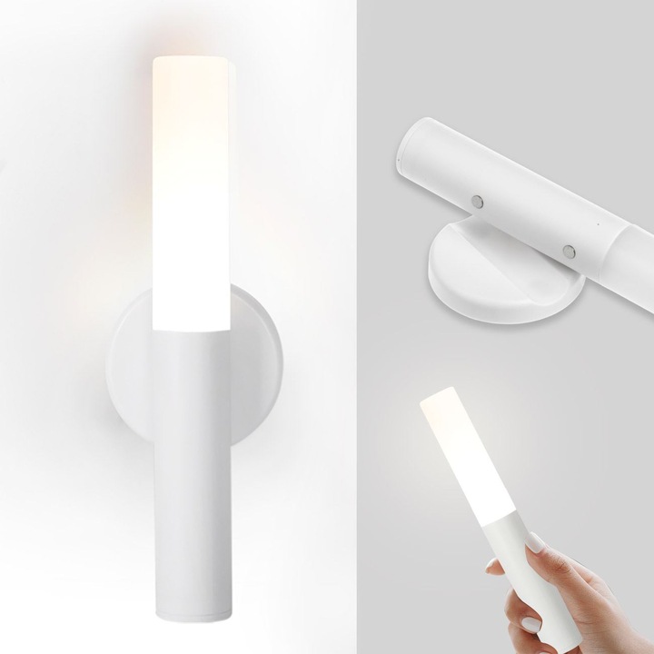 Lampa veghe bara cu cablu usb si lanterna 2in1 - ø2.5x19cm
