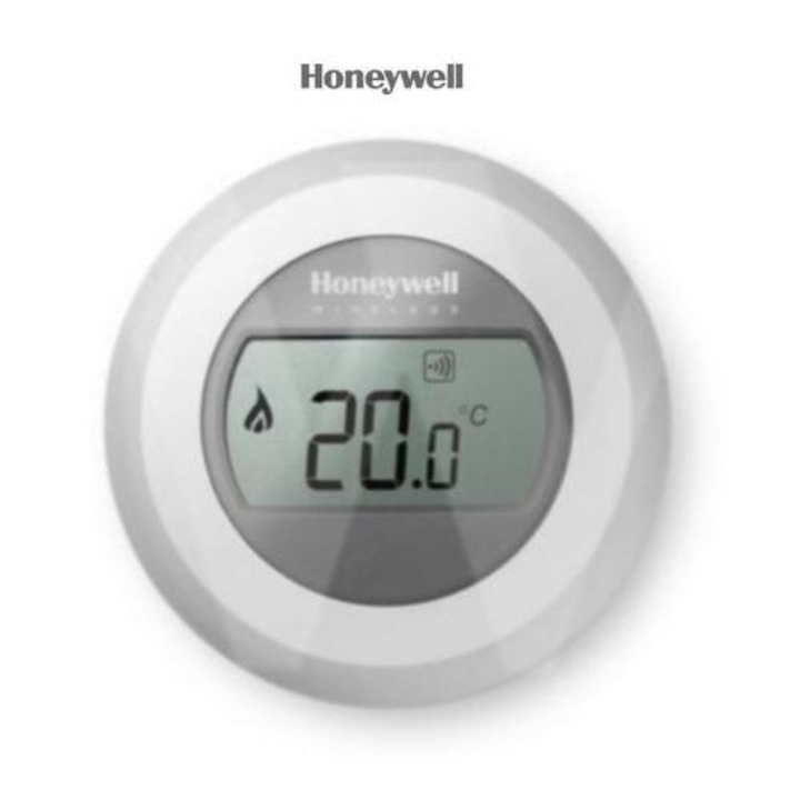 Termostat ambiental Honeywell T87RF2083 fara fir si afisaj LCD, IP20, temperatura de functionare :5°C - 35°C, baterii 2 * AA