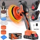 Masina de polisat auto, FOLIXS, 21V, 8 trepte viteza, 2800-6000RPM, diametru disc 150 mm, Disipare eficienta a caldurii, portabila, cu accesorii, Portocaliu