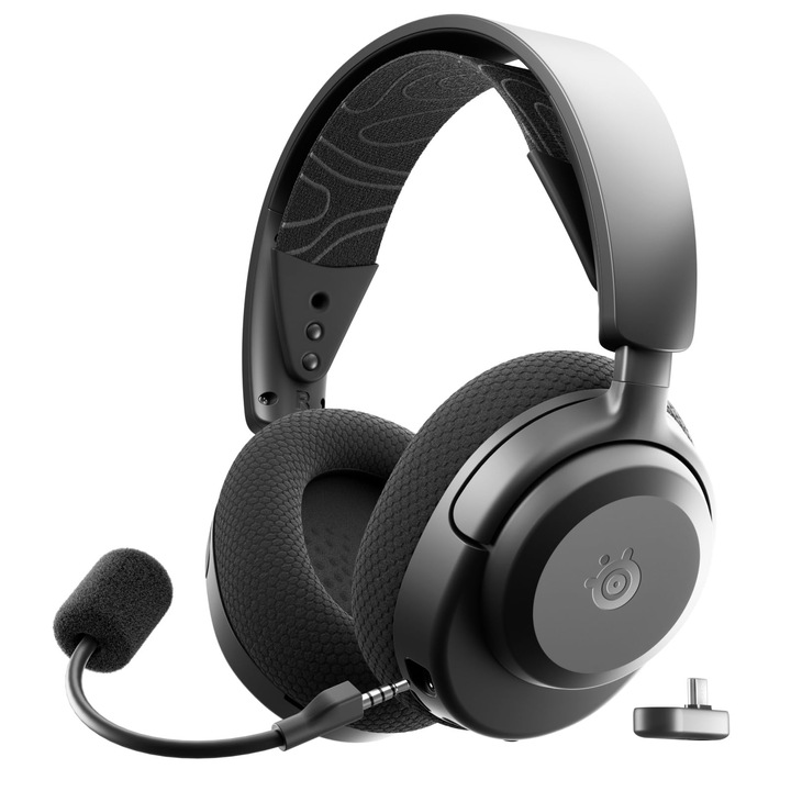 SteelSeries Arctis Nova 3X vezeték nélküli headset, levehető mikrofonnal, 2.4 GHz/Bluetooth, fekete
