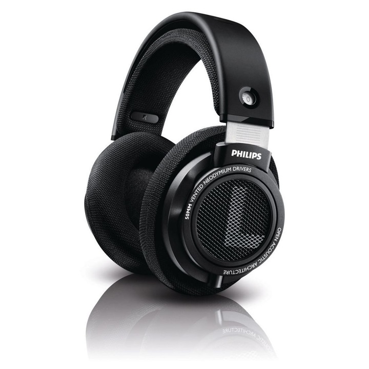 Casti wireless Philips, SHP9500/00, negru, in ear, cu microfon
