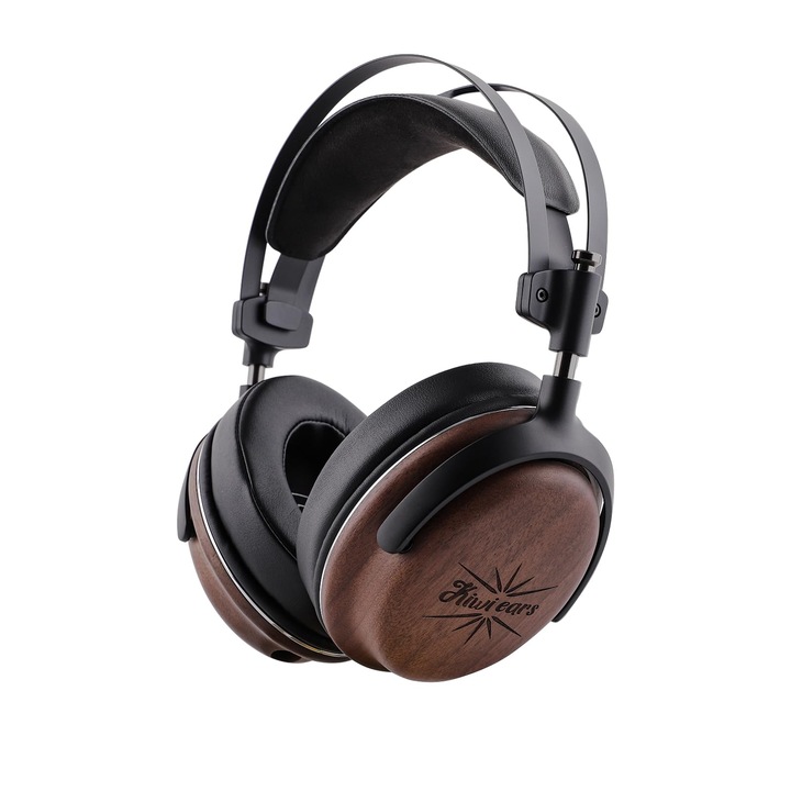 Casti Linsoul Kiwi Ears Atheia Cu Fir, Monitor Stereo Hifi, Design Inchis, On ear, Maro/Negru