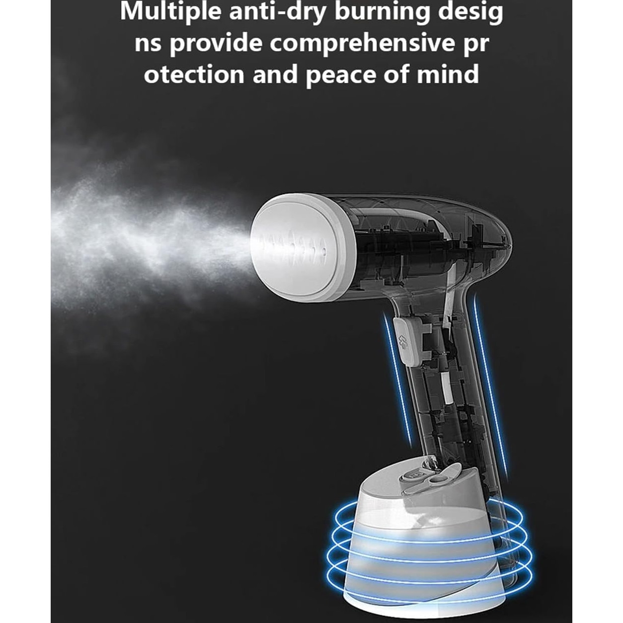 Aparat de calcat cu aburi TodyJeyHo 1500W portabil pentru calatorii, inox, compact