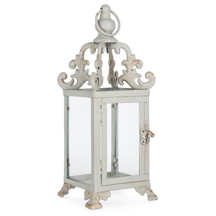 Felinar metal gri vintage Eris 14x14x37h