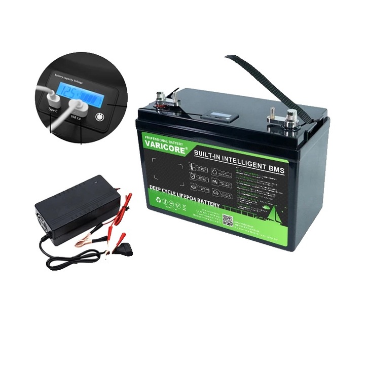 Baterie Lithium Iron Phosphate 12V 100Ah, 6000 cicluri, 330x175x216mm, 11kg