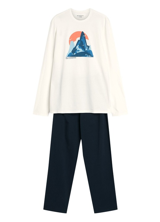 Pijamale confortabile si confortabile pentru barbati, cu un design modern in nuante de bej gri, Luro Henderson, Multicolor