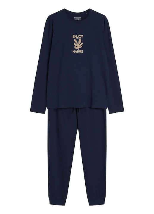 Pijamale pentru barbati confectionate din materiale de inalta calitate, oferind confort si un somn odihnitor, Level Henderson, Albastru turcoaz