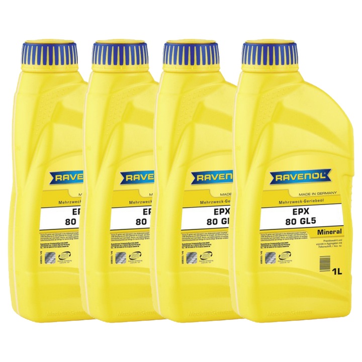 4 literes Ravenol GETR EPX 80 GL5 váltóolaj csomag