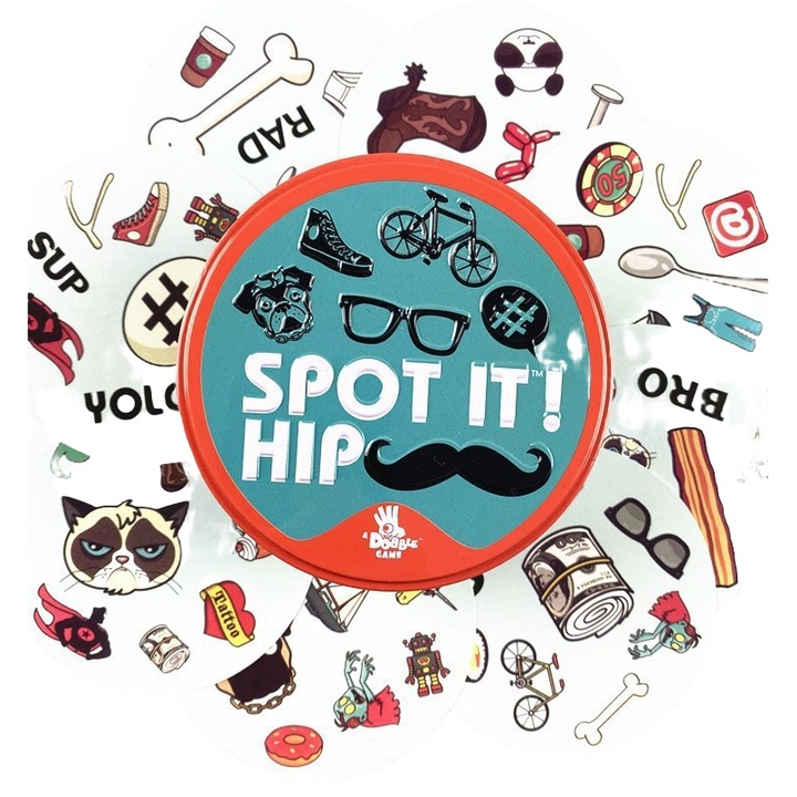 Társasjáték, Spot it Hip, többszínű, készlet