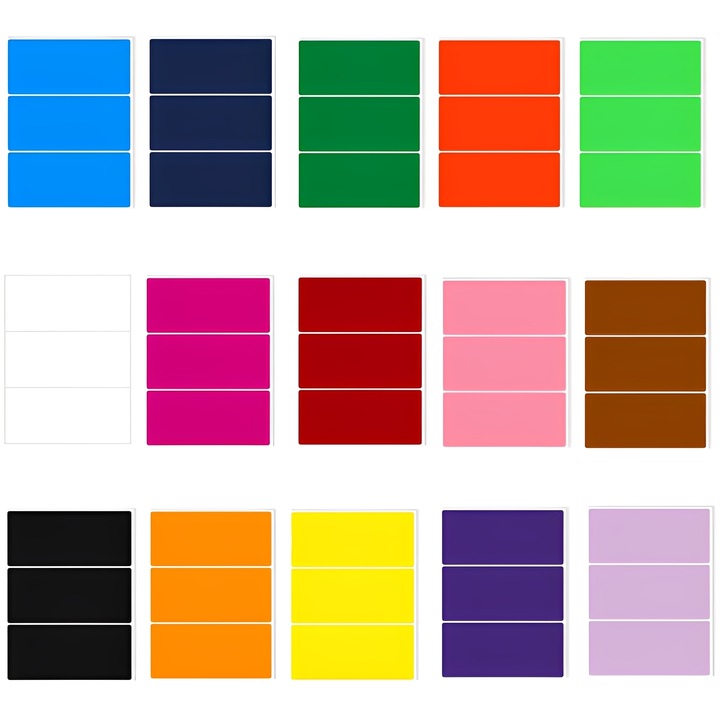 TREXORA öntapadó címkekészlet, 45 db, többszínű, 102x51mm, művészpapír