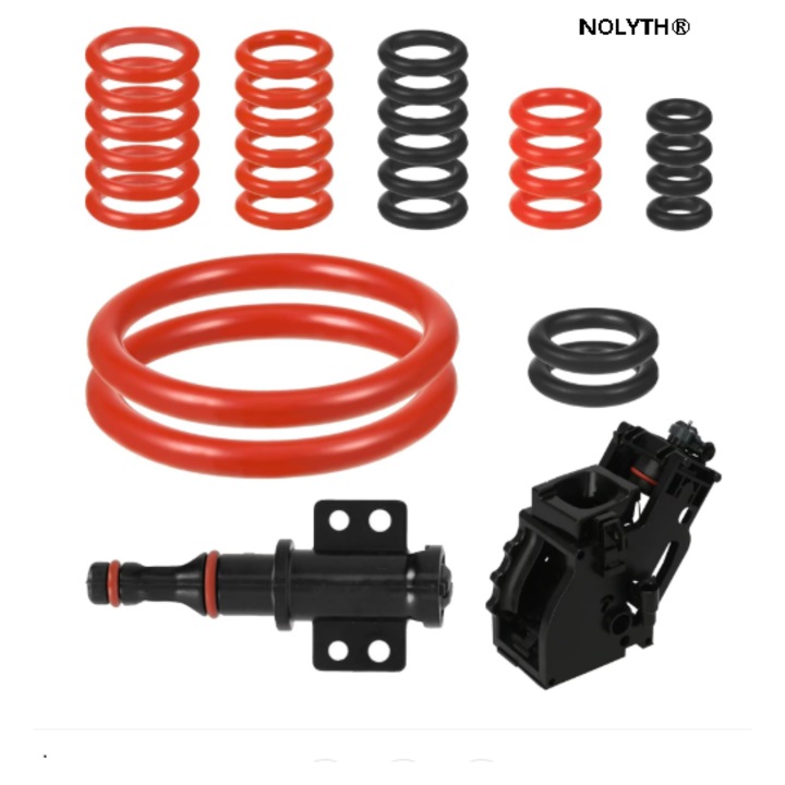 Set 30 garnituri aparat de cafea, pentru intretinere arat cafeaap, compatibil cu Philips, Saeco, Spider, Gaggia, Negru/Rosu