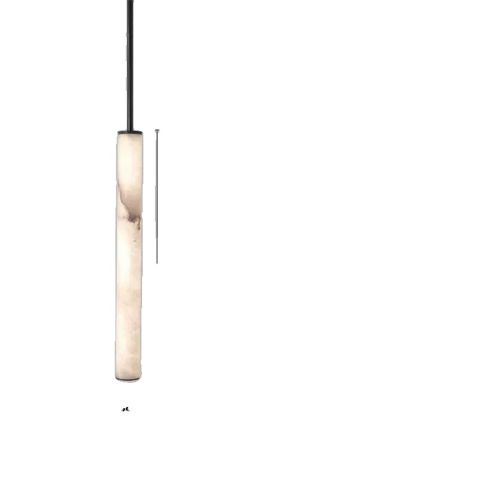 Мраморен полилей, елегантен дизайн, LED осветление, 40 см, топла светлина