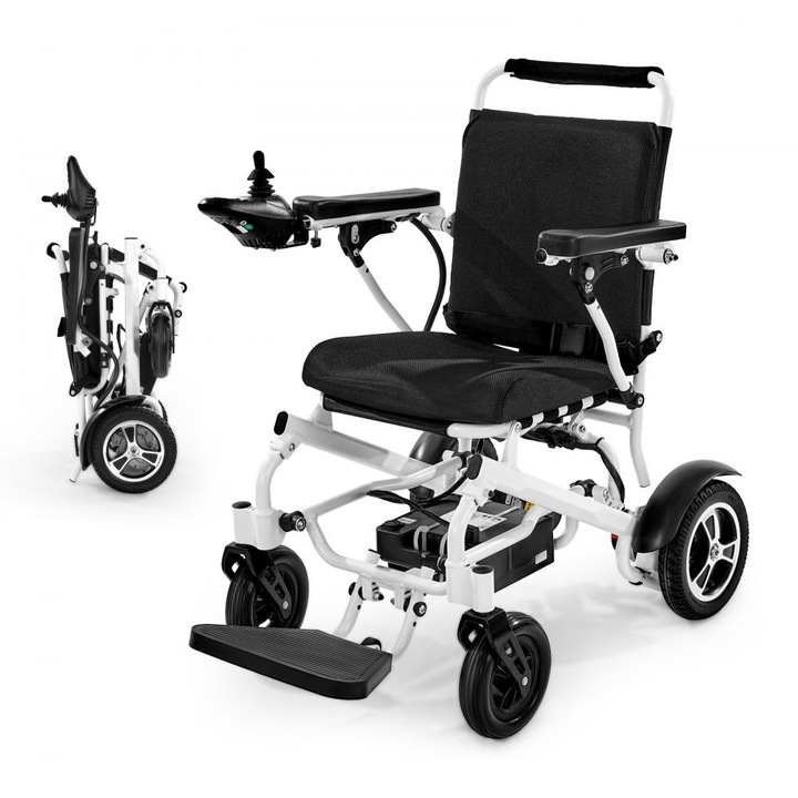 Scaun cu Rotile Electric, Model Pliabil, Capacitate 136KG, Usor, Pentru Toate Terenurile, Autonomie 21KM