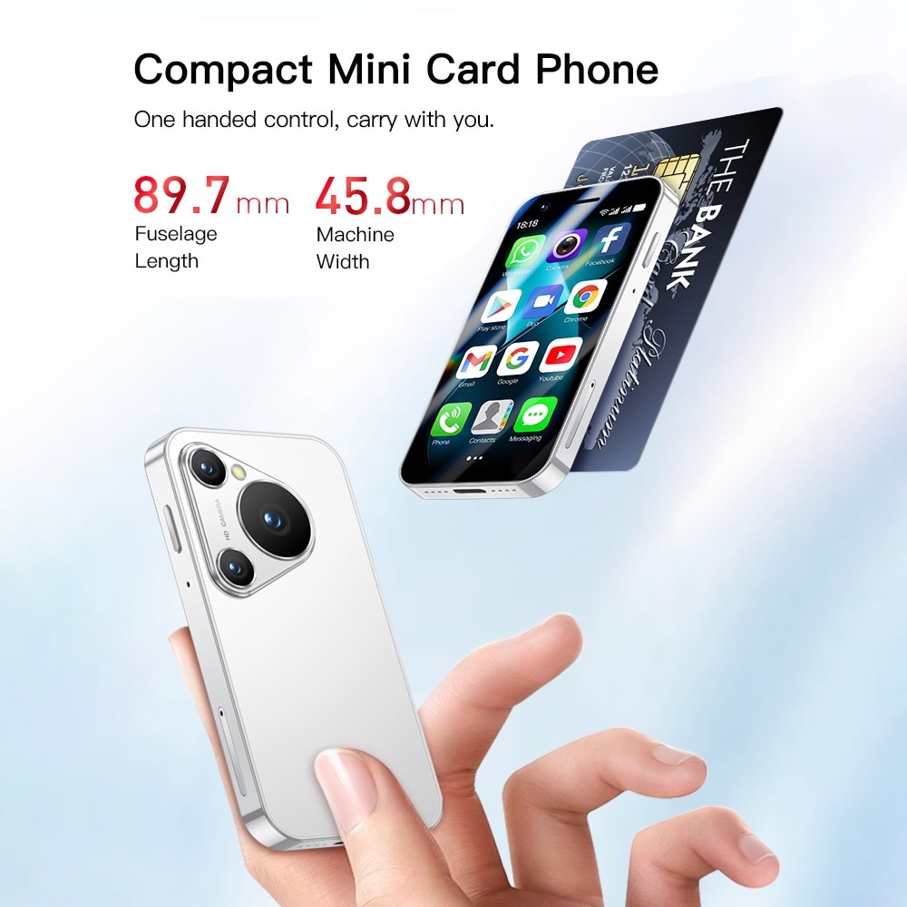 Telefon Mini Rainbuvvy P70 Pro, 3.0 inci, 16GB, Dual SIM, Black/White/Green