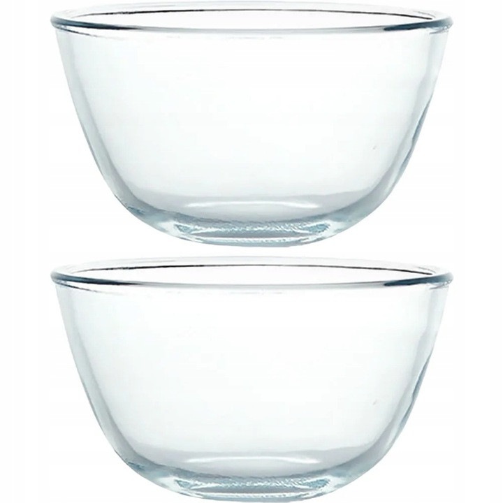 Set boluri de salată din sticlă LUXITO Basic, 1000ml, 16,5x8,5cm, 2 buc