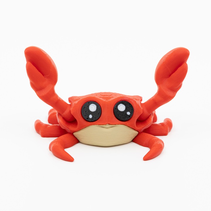 Suport frigider magnetic, imprimat 3D, Crab Rosu