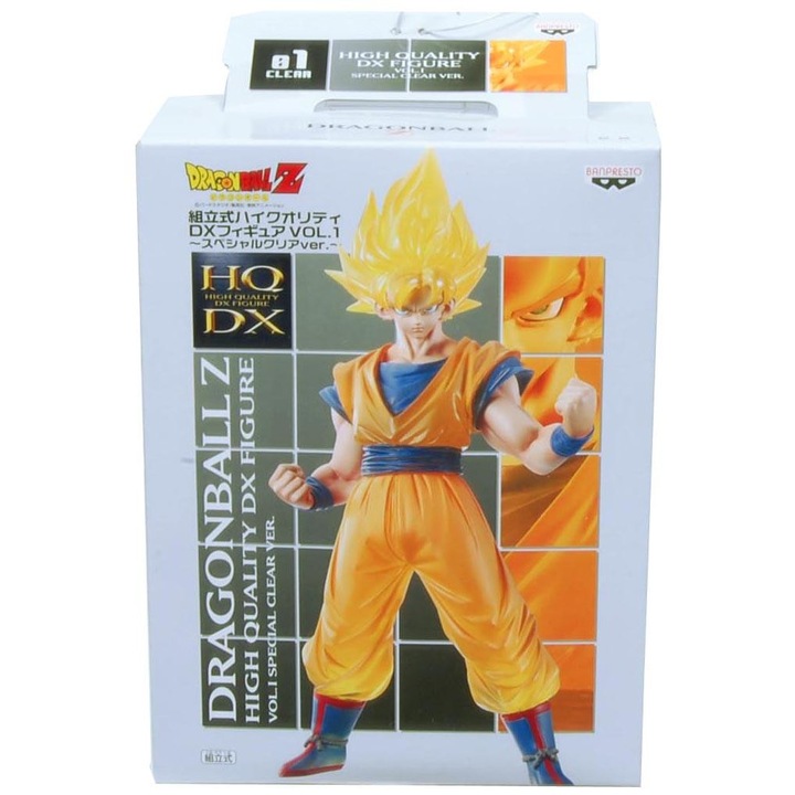 Фигурка Dragon Ball Z Banpresto DX Vol.1 (BAN-01CLEAR-C), специална прозрачна версия, Super Saiyan Son Gokou, многоцветна
