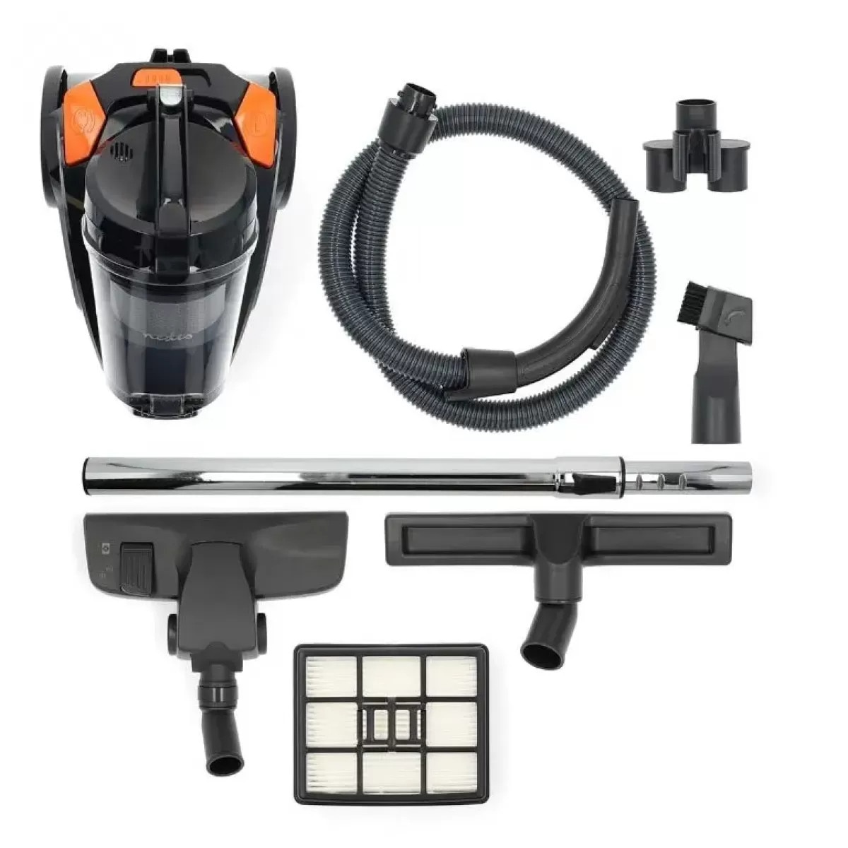 Aspirator fara Sac Nedis VCBS250GY 700W Capacitate Colectare Praf 3L 700W Negru/Portocaliu