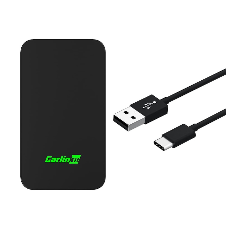 CarlinKit CPC200 2AIR 5.0 adapter vezeték nélküli CarPlay/Android Auto USB gyári vezetékes CarPlay-es autókhoz, Dongle átalakítja a vezetékeset vezeték nélkülivé, Kompatibilis a beépített navigációval