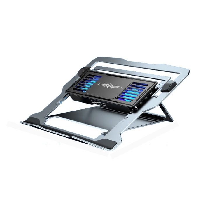Cooler pentru laptop, pliabil, 4 inaltimi, USB, antiderapant, anti-coliziune, 11-17, 3 inci, RGB, semiconductor TEC, 10W