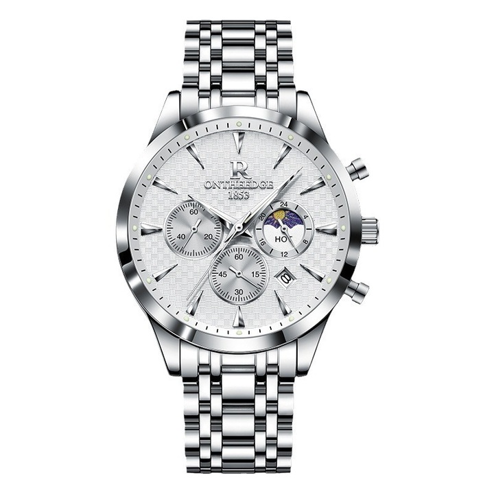 Мъжки кварцов часовник, бизнес кежуал стил, водоустойчив, който свети в тъмното