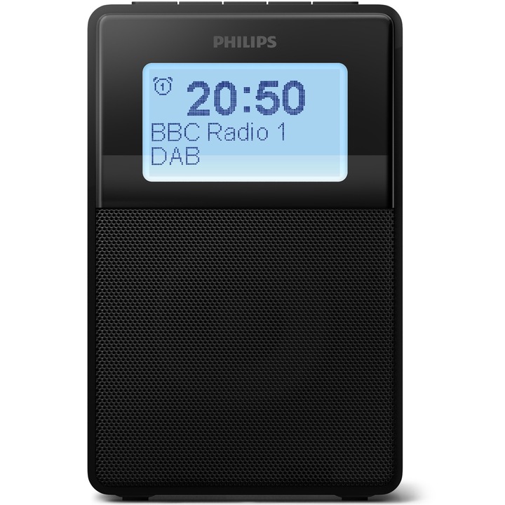 Портативно радио PHILIPS TAR5100/10, Bluetooth, Часовник, FM/DAB+, IPX4, Черен