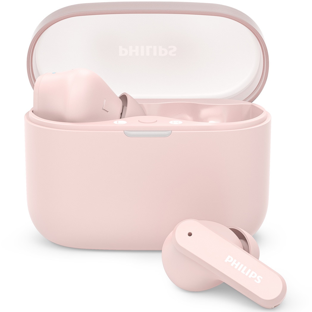 Casti In-Ear PHILIPS TAT2000PK/00, True Wireless, Bluetooth, Multipoint, Autonomie 32 ore, IPX4, Roz