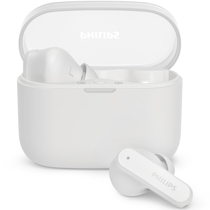 Слушалки In-Ear PHILIPS TAT2000WT/00, True Wireless, Bluetooth, Multipoint, Автономност 32 часа, IPX4, Бял