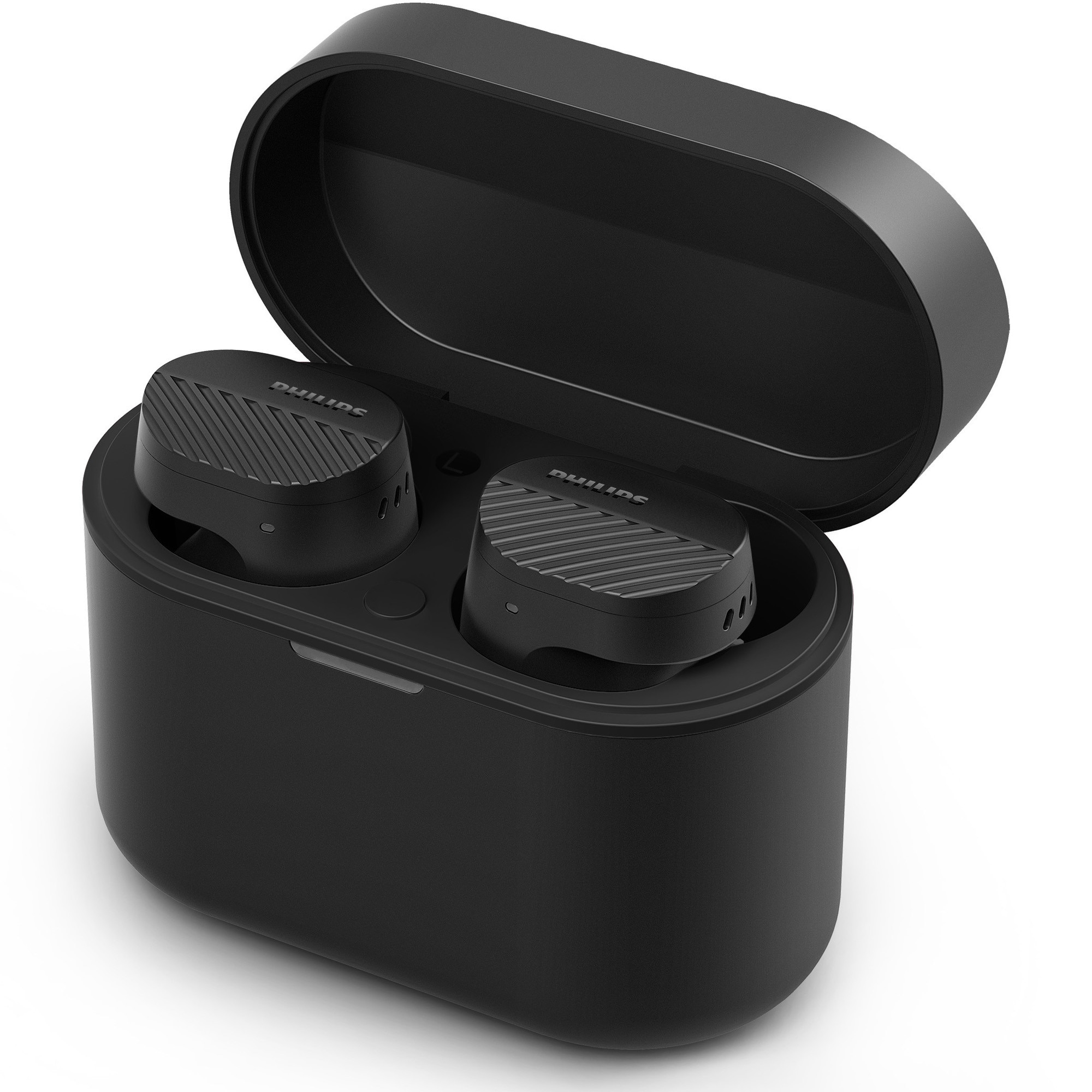 Casti In-Ear PHILIPS TAT5000BK/00, True wireless, Bluetooth, ANC, Multipoint, Autonomie 40 ore, IPX5, Negru