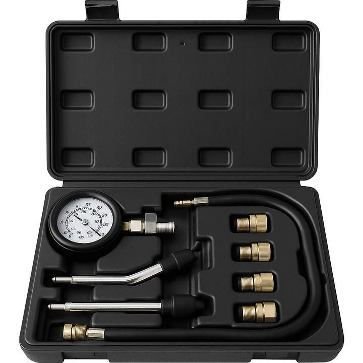 Tester compresie motoare benzina, set profesional 8 piese