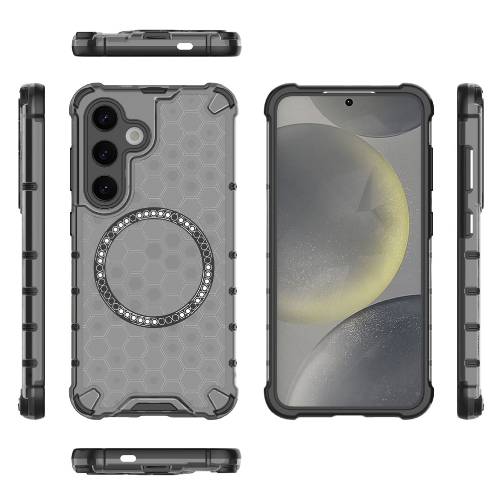 Husa compatibil cu Samsung Galaxy S23 Fe cu protectie spate si margini anti-soc, Fumuriu – Model Fagure