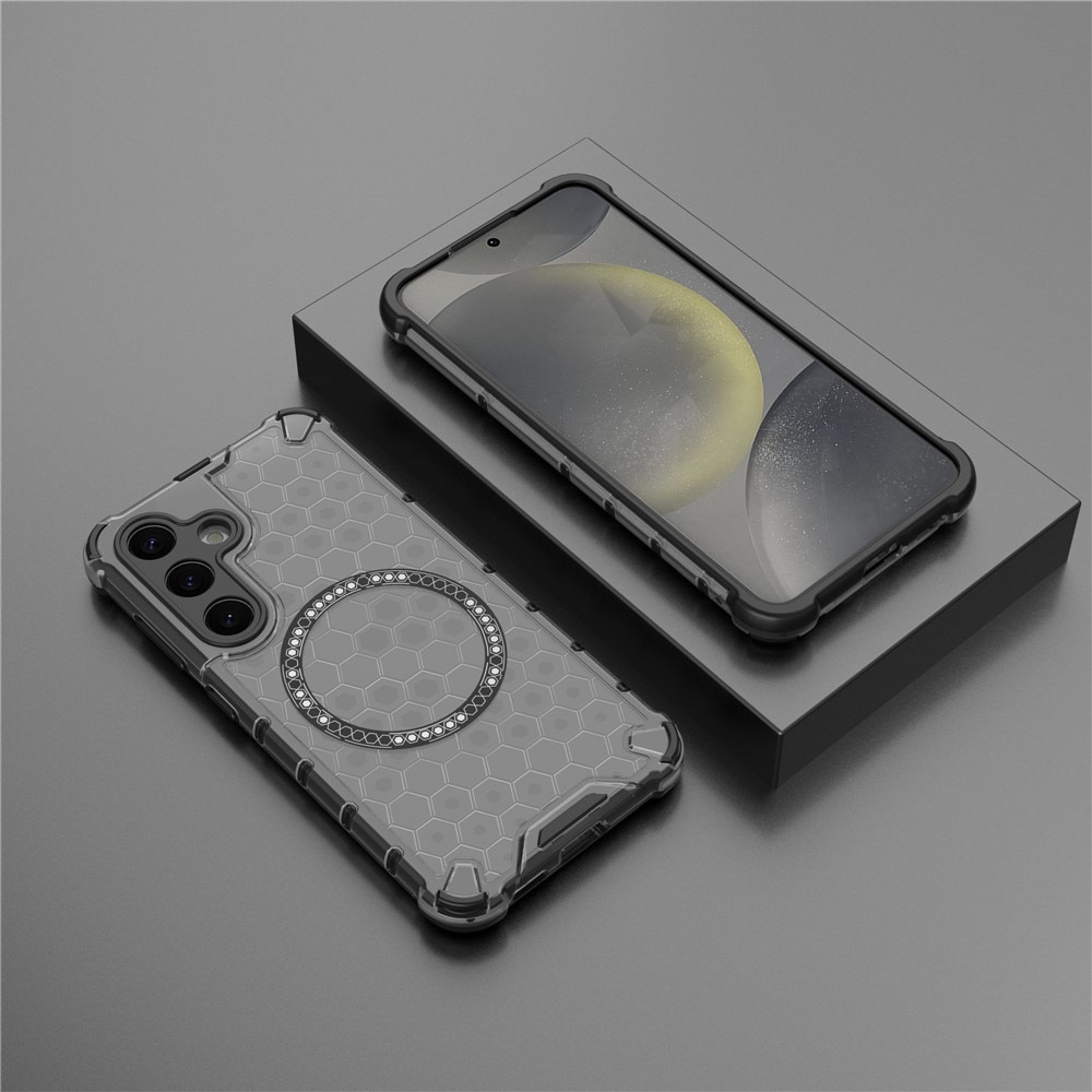 Husa compatibil cu Samsung Galaxy S23 Fe cu protectie spate si margini anti-soc, Fumuriu – Model Fagure