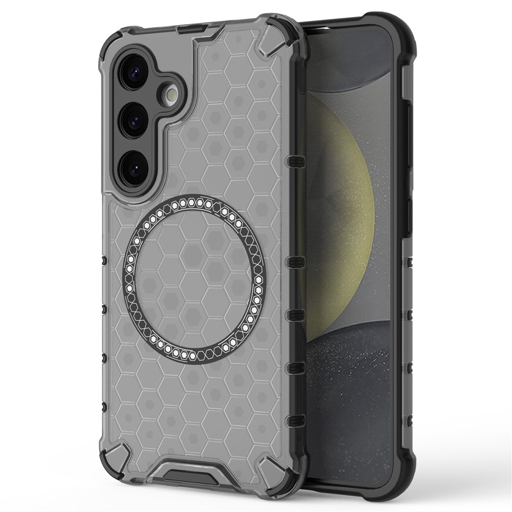 Husa compatibil cu Samsung Galaxy S23 Fe cu protectie spate si margini anti-soc, Fumuriu – Model Fagure
