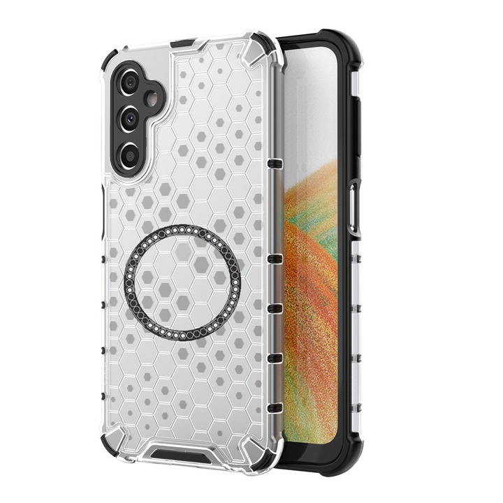 Husa compatibil cu Samsung Galaxy A14 cu protectie spate si margini anti-soc, Transparent – Model Fagure
