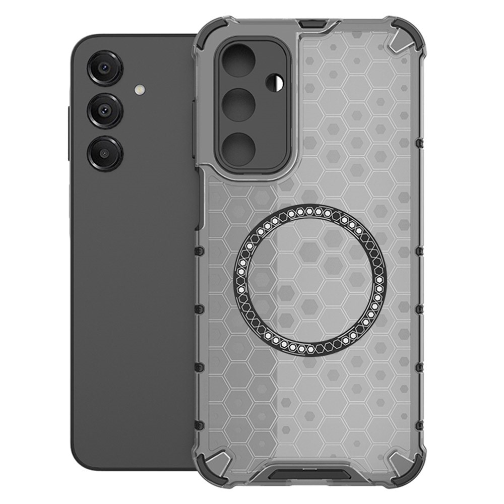 Husa compatibil cu Samsung Galaxy A14 cu protectie spate si margini anti-soc, Fumuriu – Model Fagure