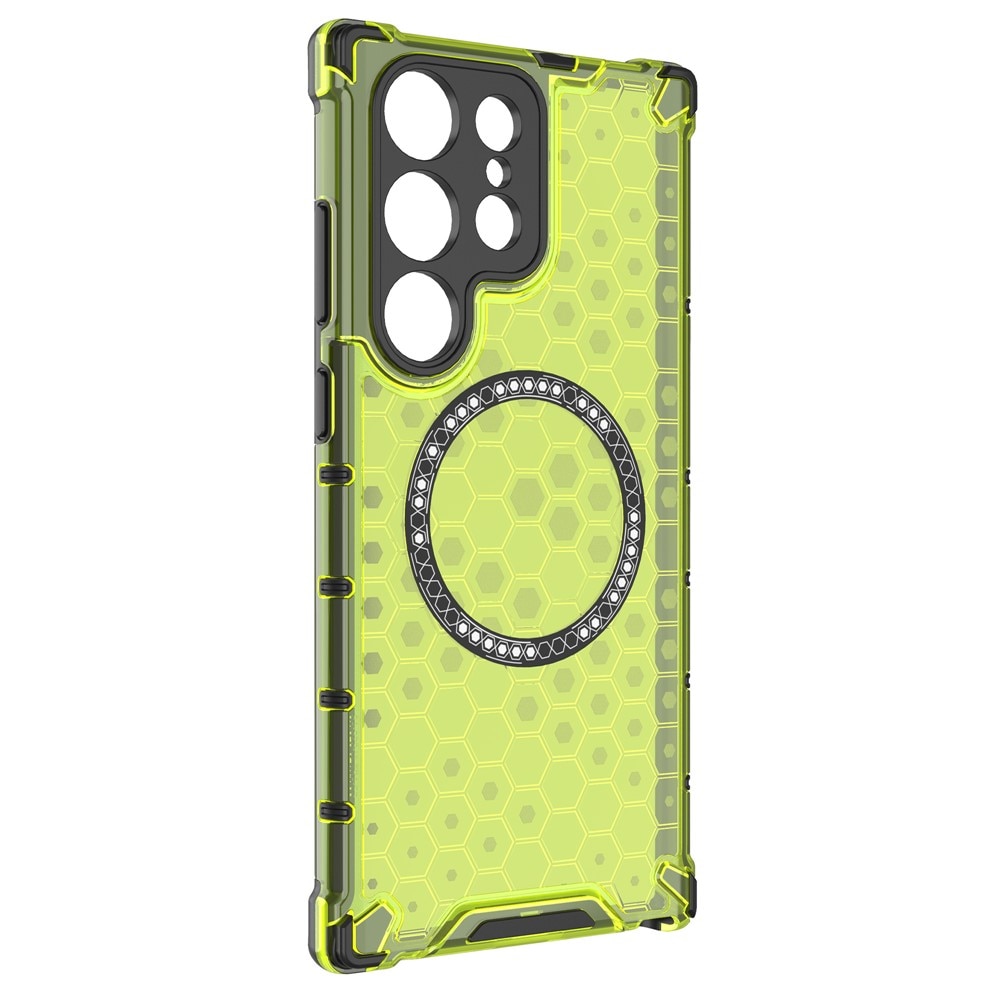 Husa compatibil cu Samsung Galaxy S25 Ultra cu protectie spate si margini anti-soc, Verde – Model Fagure