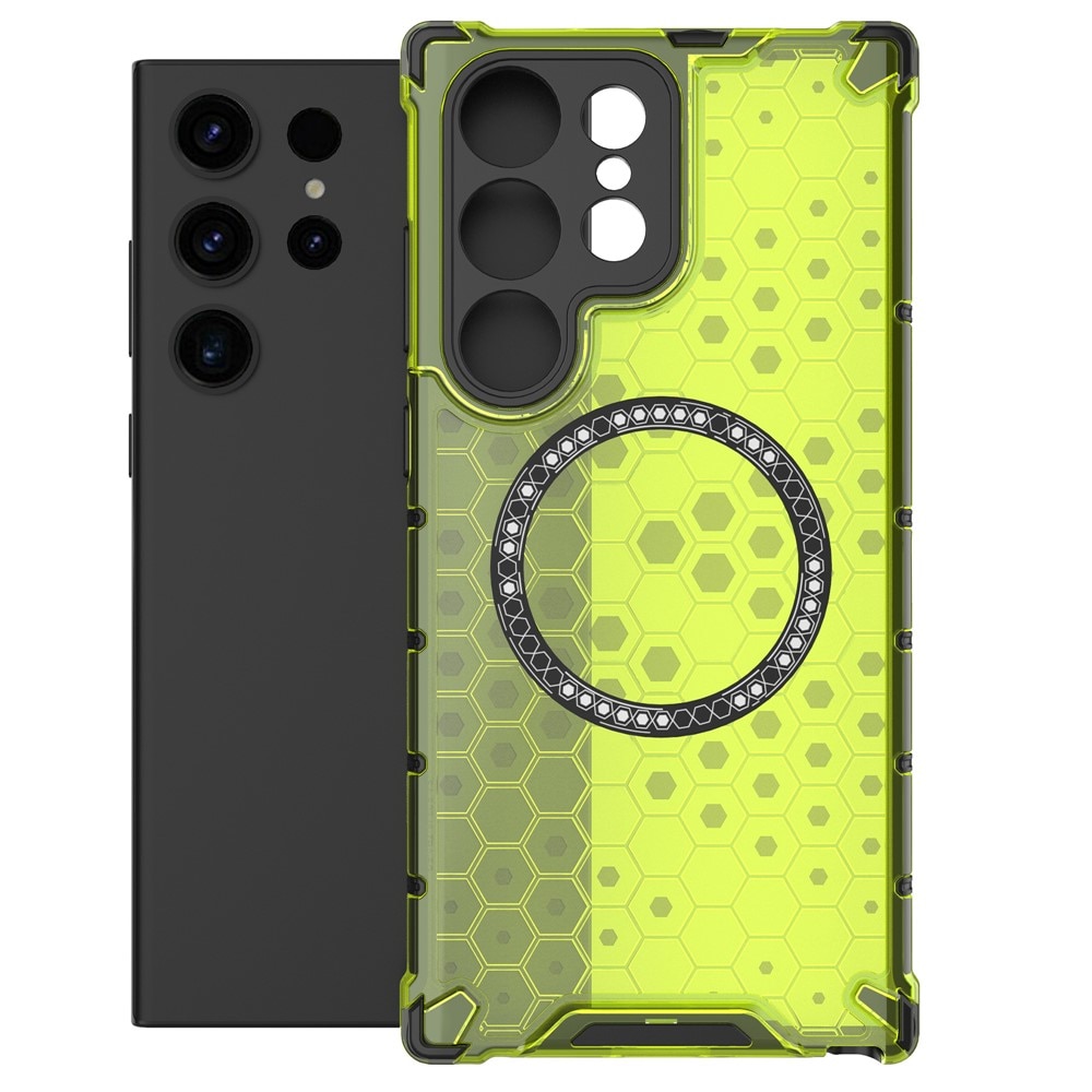 Husa compatibil cu Samsung Galaxy S25 Ultra cu protectie spate si margini anti-soc, Verde – Model Fagure