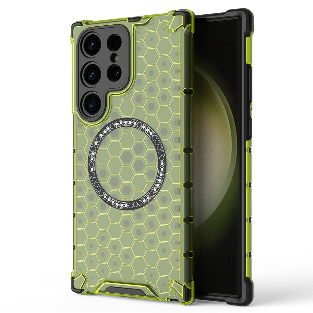 Husa compatibil cu Samsung Galaxy S25 Ultra cu protectie spate si margini anti-soc, Verde – Model Fagure