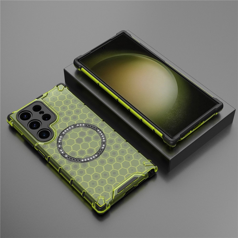 Husa compatibil cu Samsung Galaxy S25 Ultra cu protectie spate si margini anti-soc, Verde – Model Fagure