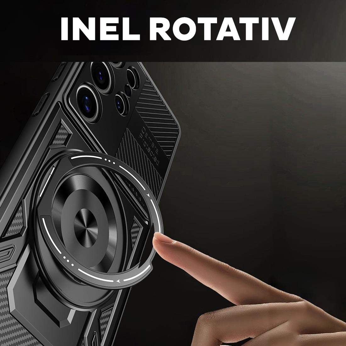 Husă pentru Samsung Galaxy S26 Ultra, DaDen RuggedCam, Antisoc, Gri, Dimensiuni: 10x15x22cm