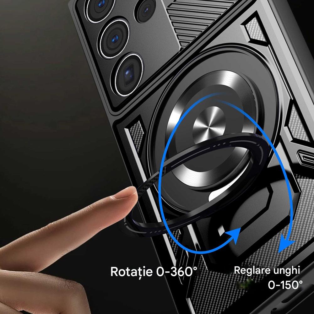 Husă pentru Samsung Galaxy S26 Ultra, DaDen RuggedCam, Antisoc, Gri, Dimensiuni: 10x15x22cm