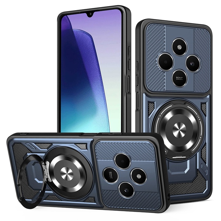 Калъф за Xiaomi Redmi 14C / Xiaomi Poco C75, Поликарбонат TPU, Котката на Стеф, Син