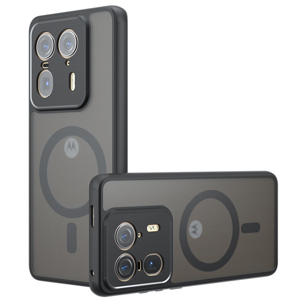 Husa pentru Motorola Edge 50 Ultra Daden® PureFrost MagSafe, Incarcare wireless, Protectie sporita, Anti-amprenta, Negru fumuriu