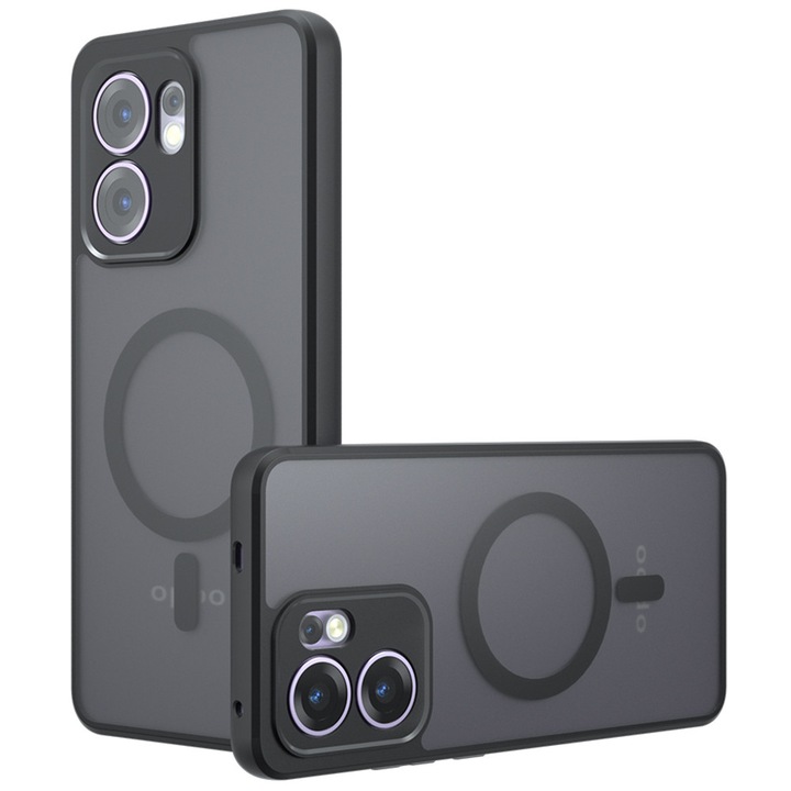 Калъф за Oppo Reno13 F 4G, от поликарбонат, Stef's Cat, Черен