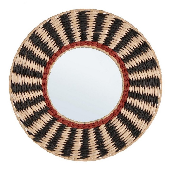 Fali tükör sokszínű papír kerettel Namíbia Ø40x6