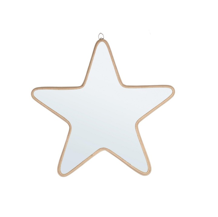 Mozambiki natúr rattan falitükör 40x1, 5x38h