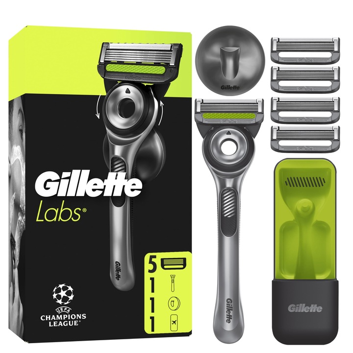 Gillette elektromos borotva, 5 pengés, fali tartó, nedves borotválkozáshoz