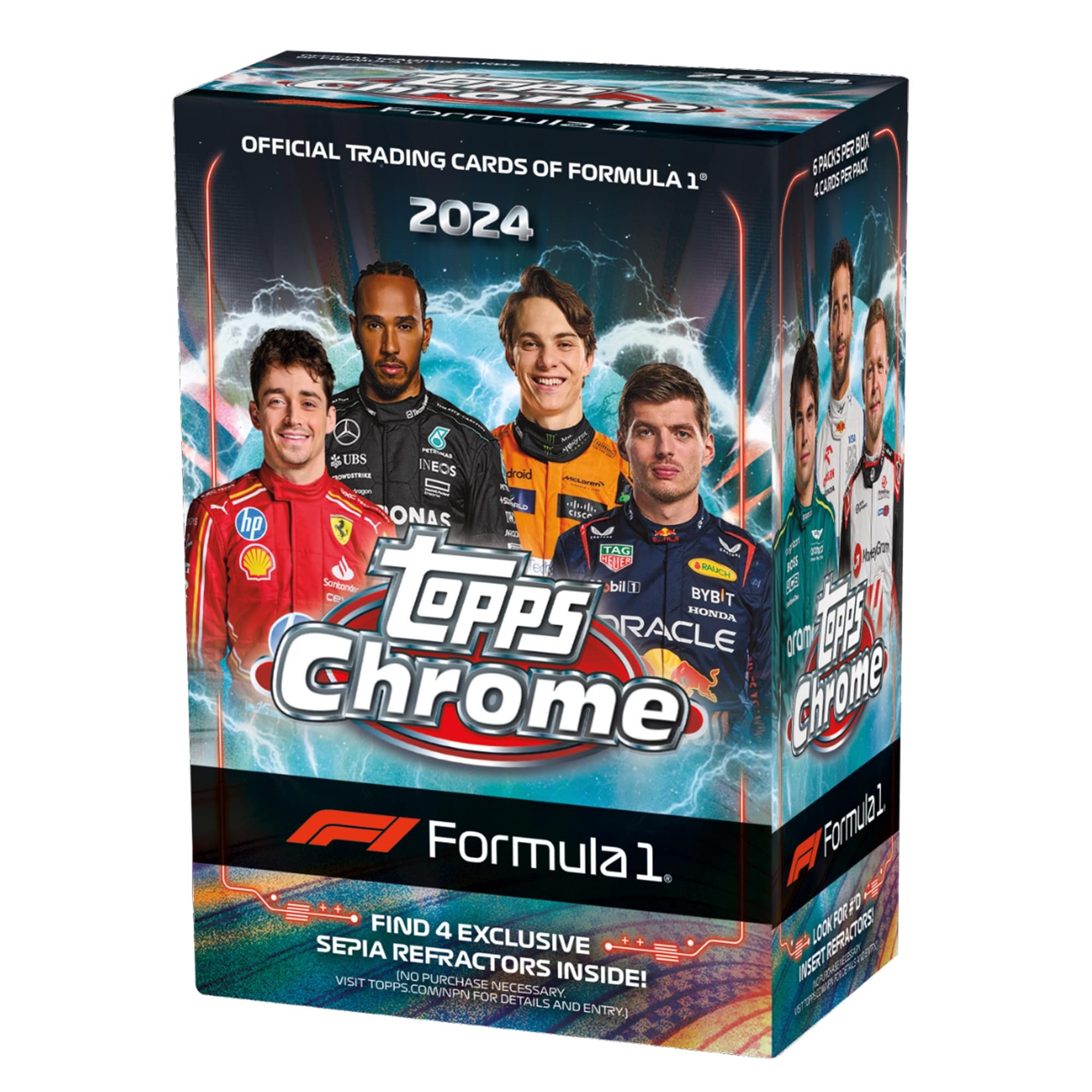 Set carti de joc Formula 1 2024 Topps Chrome, set 6 pachete - eMAG.ro