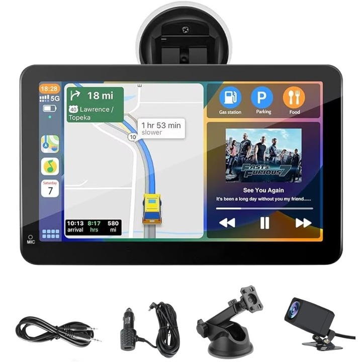Player Carplay si Android Auto Universal 7 inch + camera marsarier