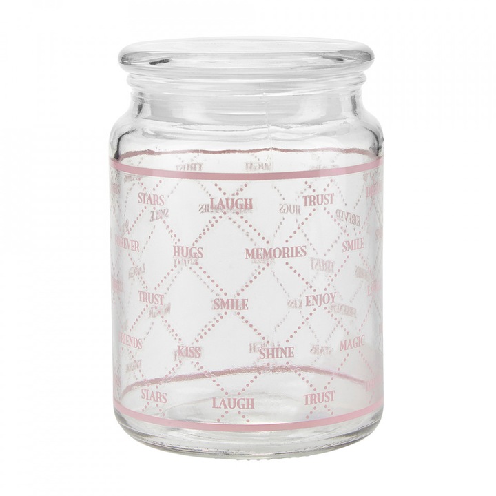 Borcan cu capac transparent din sticla 560 ml Memories Miss Etoile